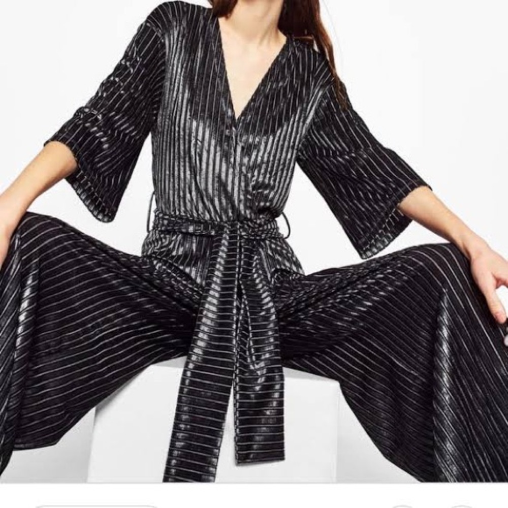 ZARA velvet jumpsuit
